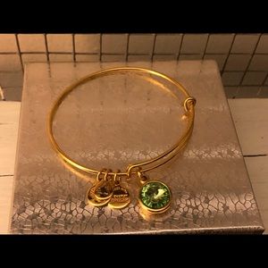 Alex and ani Aug birthstone green crystal bracelet
